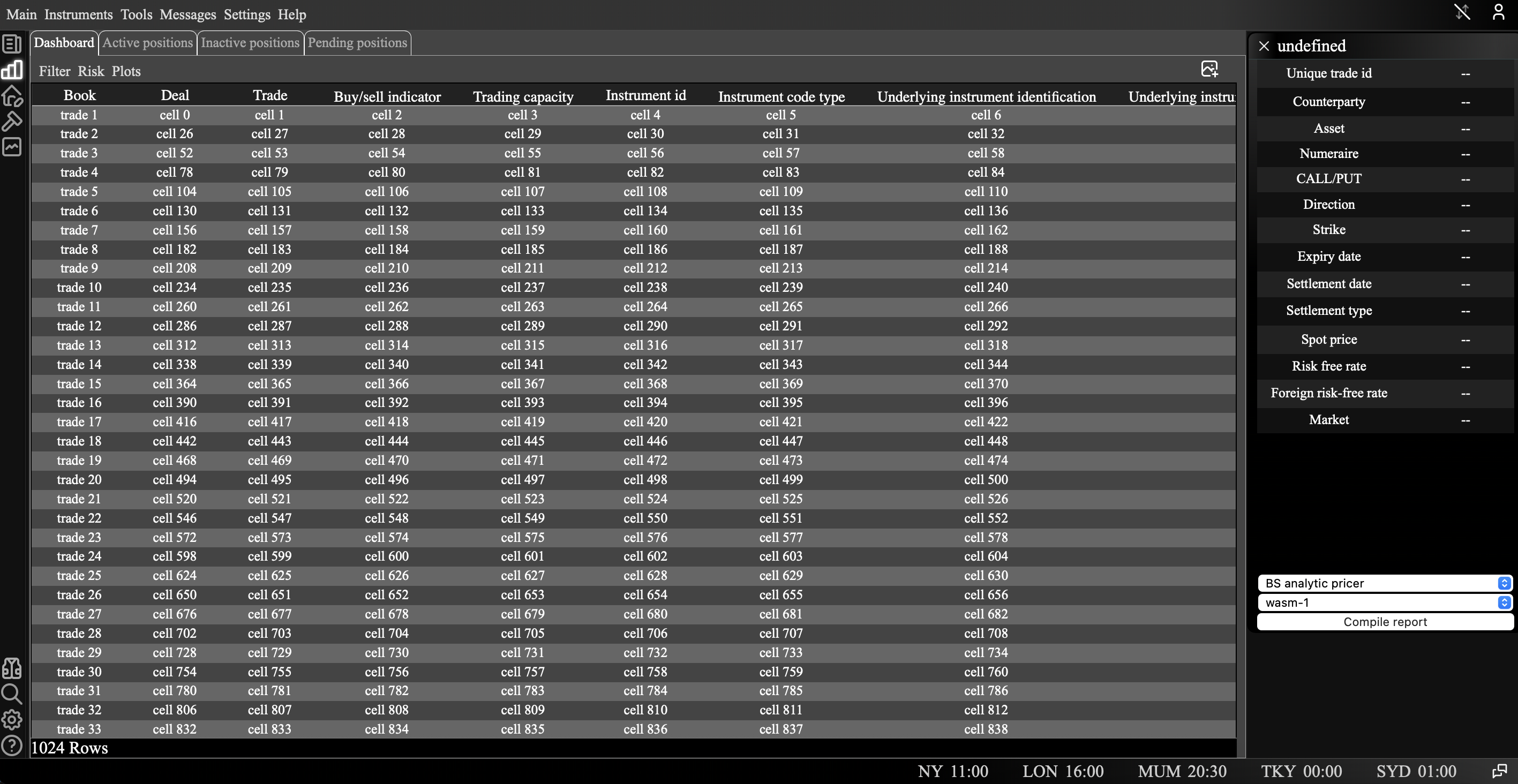 A screenshot of the 'Risk Management Live' application